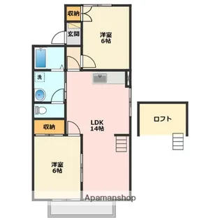ラポールおおい【A201号室】の間取り