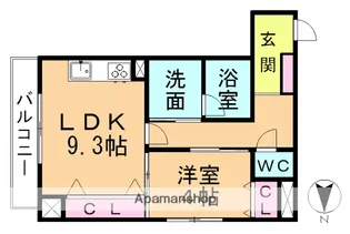 メゾンソレイユ【8階】の間取り