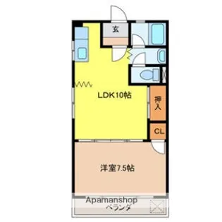 ハイツ松野【302号室】の間取り
