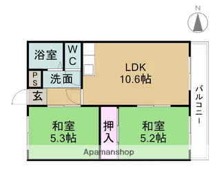 木村コーポA (八島町)【3階】の間取り