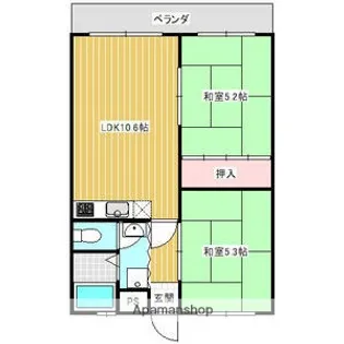 木村コーポA (八島町)【2階】の間取り