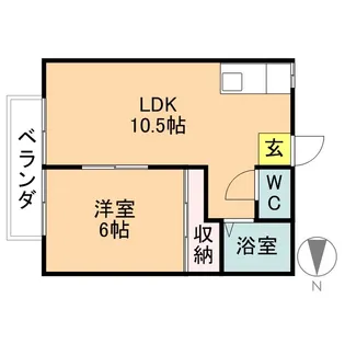 パナハイツ楽田 A棟【1階】の間取り