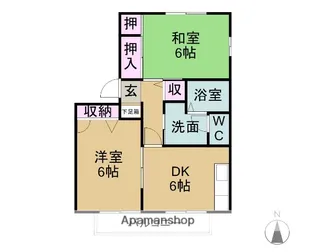 グリーンパークはやの【2階】の間取り