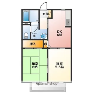 グリーンパークはやの【B202号室】の間取り