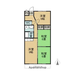 パークサイドHONDA【3階】の間取り