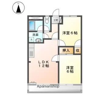 ロイヤルハイツ廣瀬159【3階】の間取り