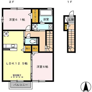 ONE PIECE【2階】の間取り