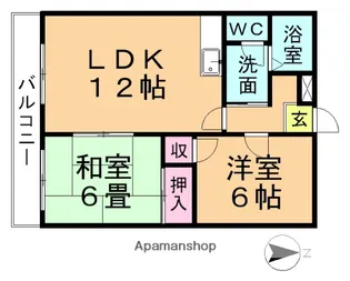 メゾンド佐久間Ⅱ【303号室】の間取り