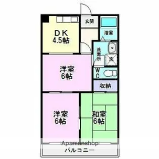 レジデントリバティ【4階】の間取り