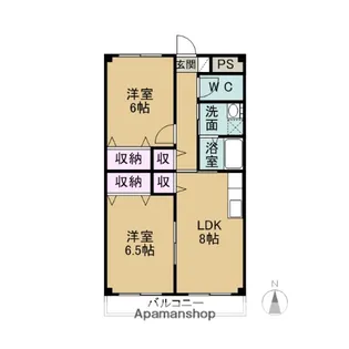 惣武マンション【3-C号室】の間取り