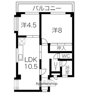 ハイツむすぶ【2階】の間取り
