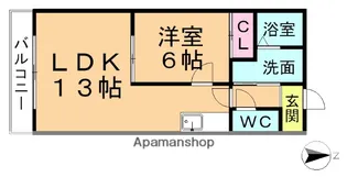 ハイツアライC【303号室】の間取り