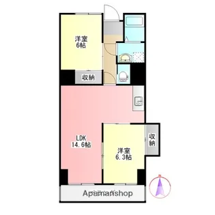スカイハイツトヨダ【403号室】の間取り