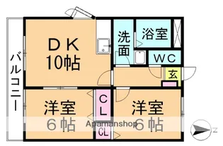 クレール北方【4階】の間取り