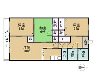 PISO FORTUNA【2階】の間取り