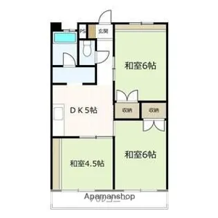 荒川ラインハイツ【4階】の間取り