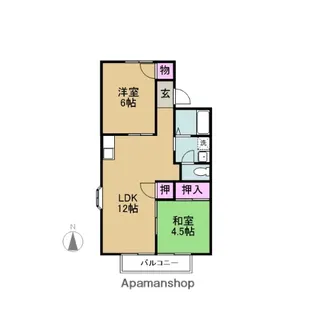 グリーンテラス【108号室】の間取り