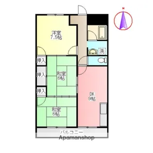 コーポ村下【301号室】の間取り