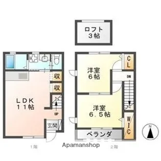 ボヌール開発【1階】の間取り