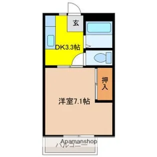 パナハイツ大島 A棟【2階】の間取り