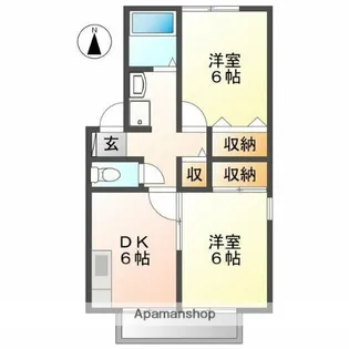 セジュール長松【2階】の間取り
