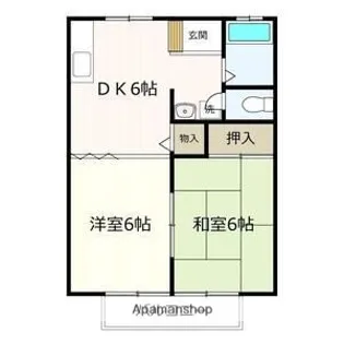 サンシティくぜB【2階】の間取り