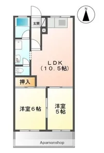 サンライズ棚橋【101号室】の間取り