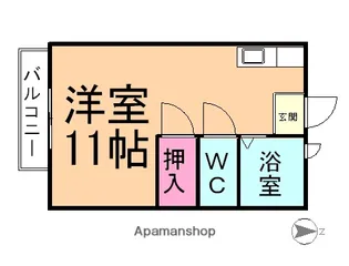1Rの間取り画像