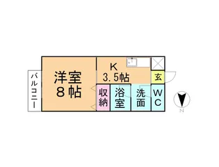 レスパスドルポⅡ【2階】の間取り