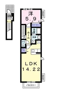 ガーデンハウス高屋【2階】の間取り