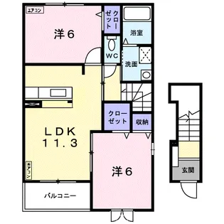 ゴールドフォレストⅡ【2階】の間取り