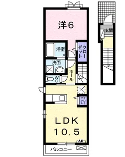 ベル フィオーレA【2階】の間取り