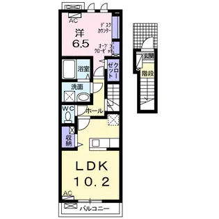 ノース・マウンテン【2階】の間取り
