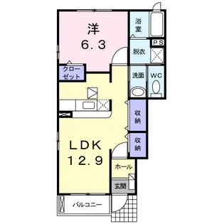 ヴィレッジ グリーンA【1階】の間取り