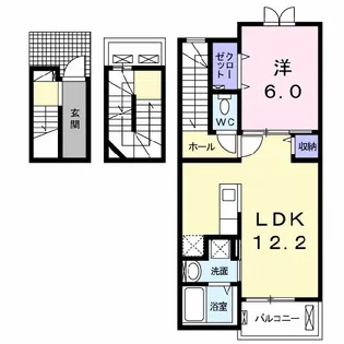 メゾンジャストB【3階】の間取り