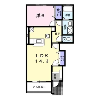 がーでんはうすY Ⅰ棟【1階】の間取り