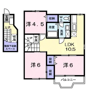 本今ガーデンスクエアA【2階】の間取り