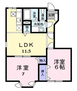 ノーヴァB【1階】の間取り