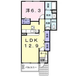 エスポワールK【1階】の間取り