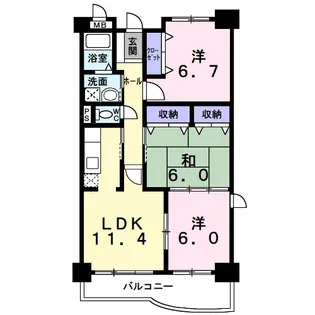 セレーノ松岡B【3階】の間取り