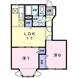 アネックス・アイB【1階】の間取り
