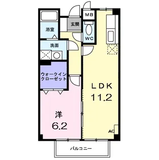 アヴニール川瀬【2階】の間取り