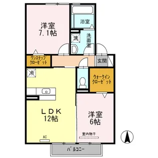 ハピネス本今【1階】の間取り