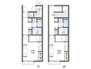 レオパレスアリッサム【101号室】の間取り