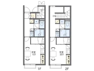レオパレスWESTNAKANO【206号室】の間取り