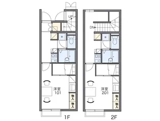 レオパレスWESTNAKANO【101号室】の間取り