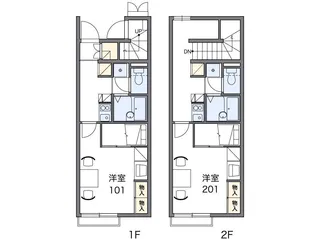 レオパレスサラン アージュ【205号室】の間取り