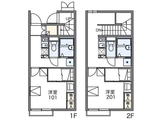 レオパレスNORTH 中野【203号室】の間取り
