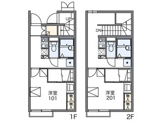 レオパレスNORTH 中野【108号室】の間取り