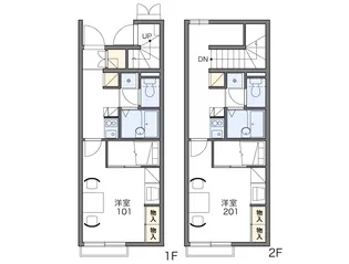 レオパレスコンフォートA【201号室】の間取り